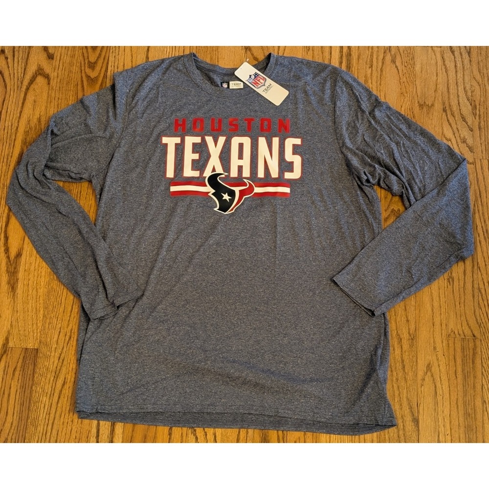 Houston Texans Long Sleeve T-Shirt Men's XL NFL Team Apparel Blue NWT